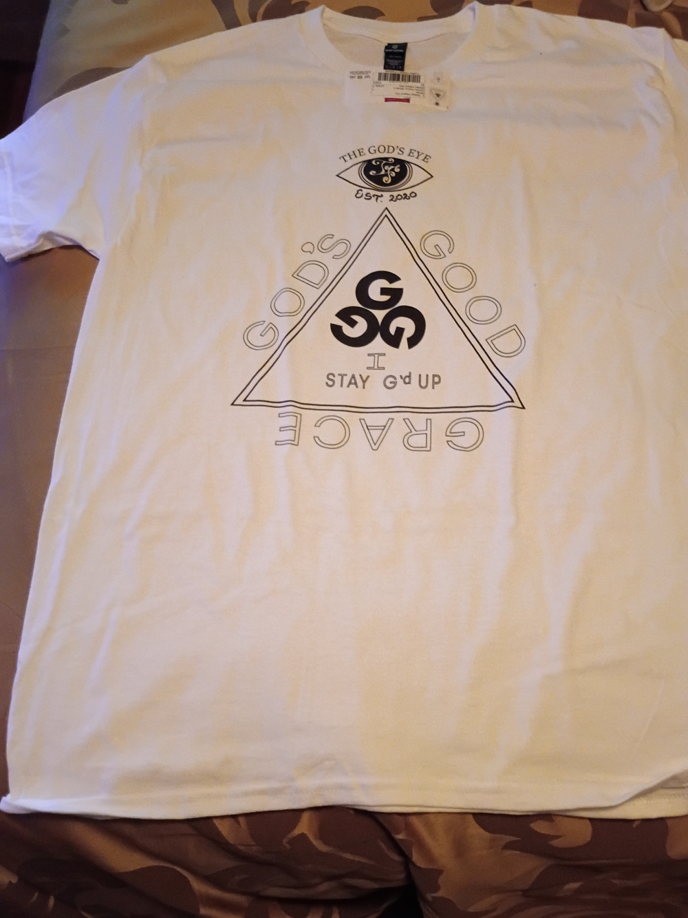 White Graphic Short Sleeve Tee - Stay God Up